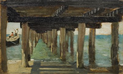 Onder de steiger door Henry Scott Tuke